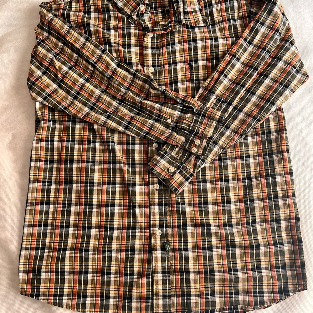 Ralph Lauren Black and Red Casual Button Down Shirt